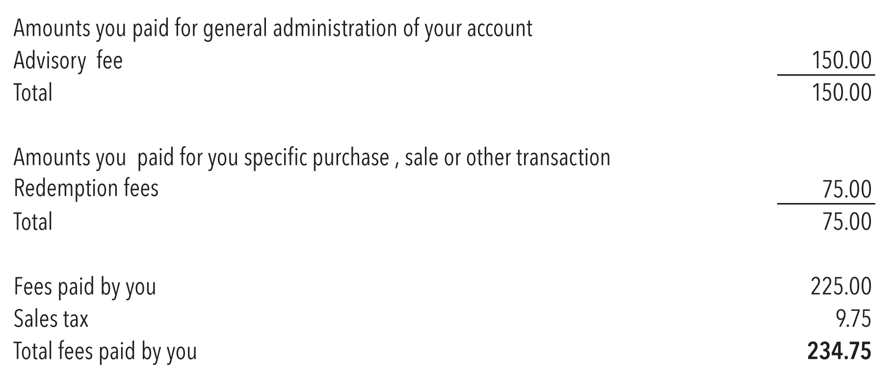 Direct Fees