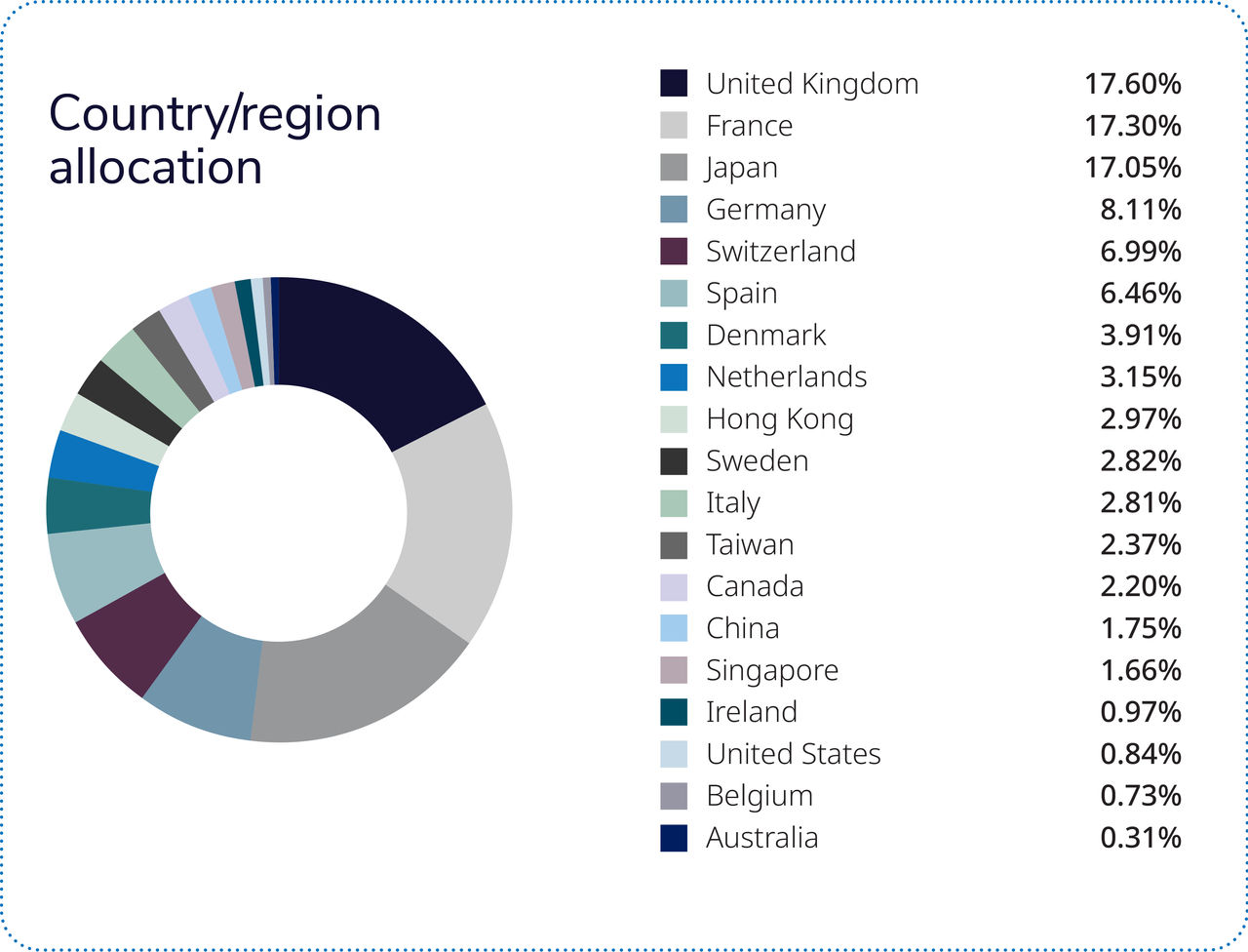 Almost two-thirds of the fund is comprised of four sectors: financials, energy, information technology and industrials.
